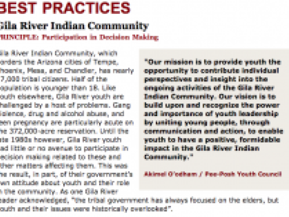 Best Practices Case Study (Participation in Decision Making): Gila River Indian Community